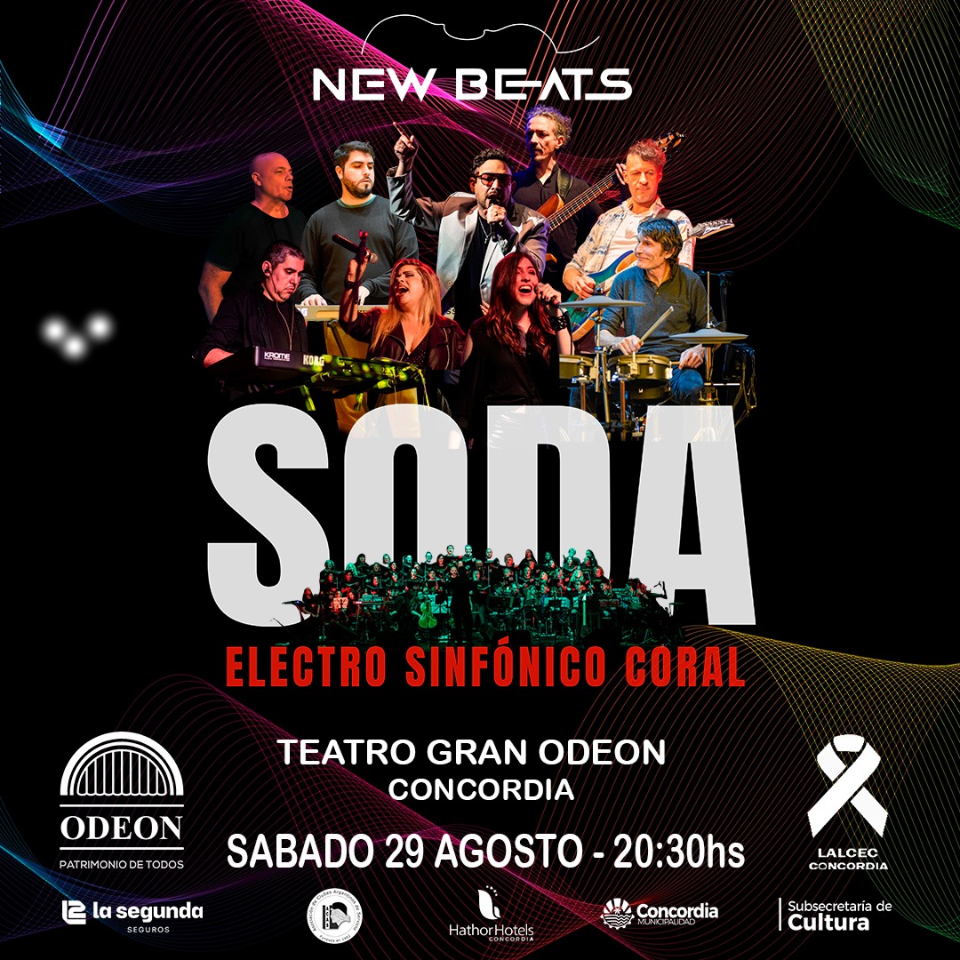 SODA ELECTRO SINFÓNICO CORAL llega a Concordia con un espectáculo solidario