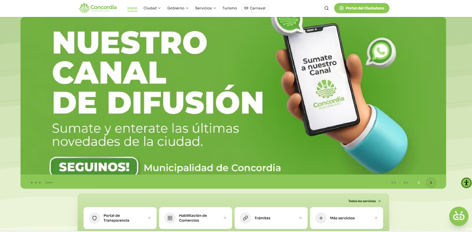 La Municipalidad de Concordia presentó su nuevo sitio web oficial: más rápido, accesible y con trámites en línea
