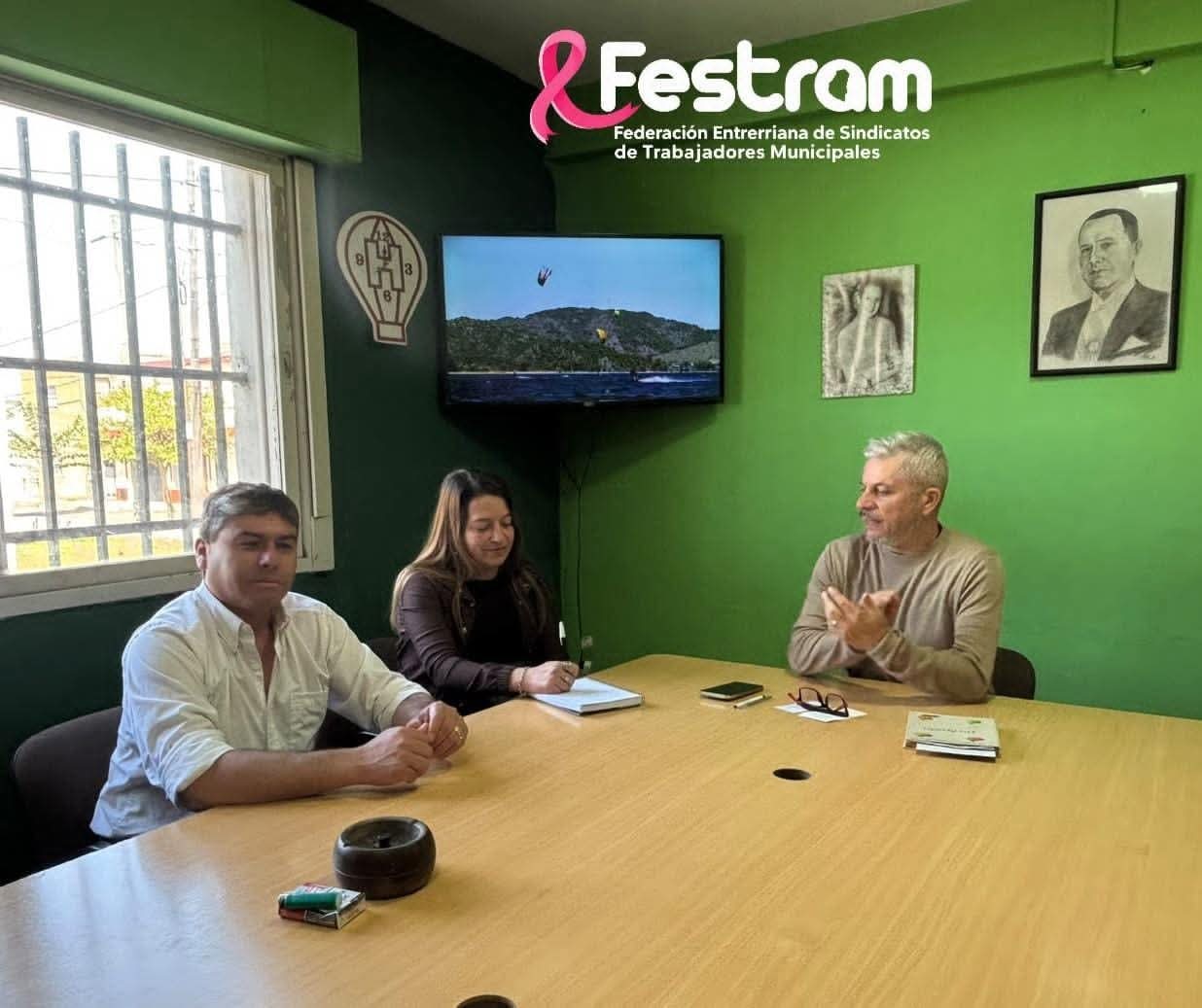 La nueva comisión directiva del SEOM Gualeguay se reunió con la FESTRAM