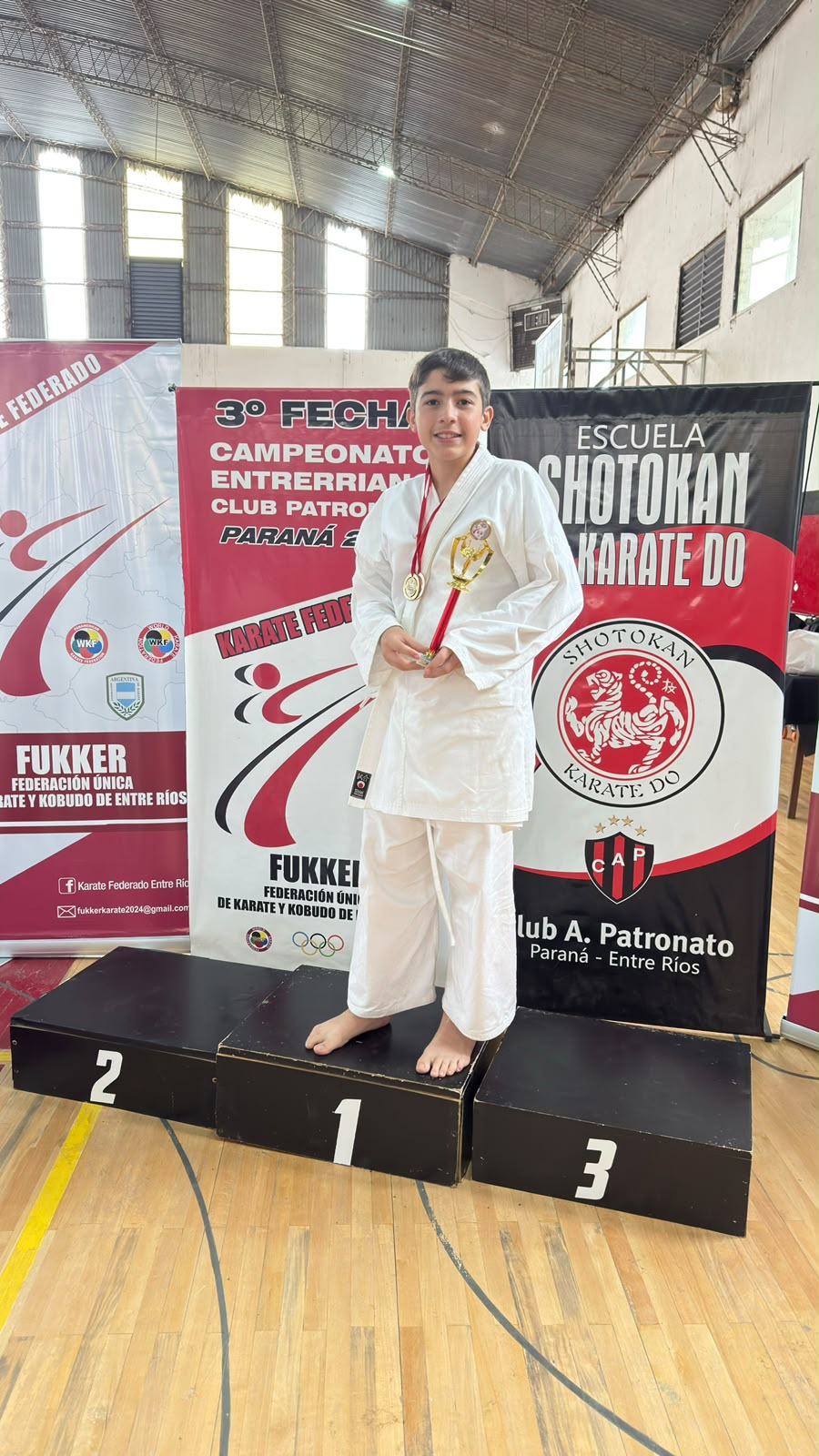 Gonzalo Nicolás Hoffmann se consagró campeón entrerriano de karate federado