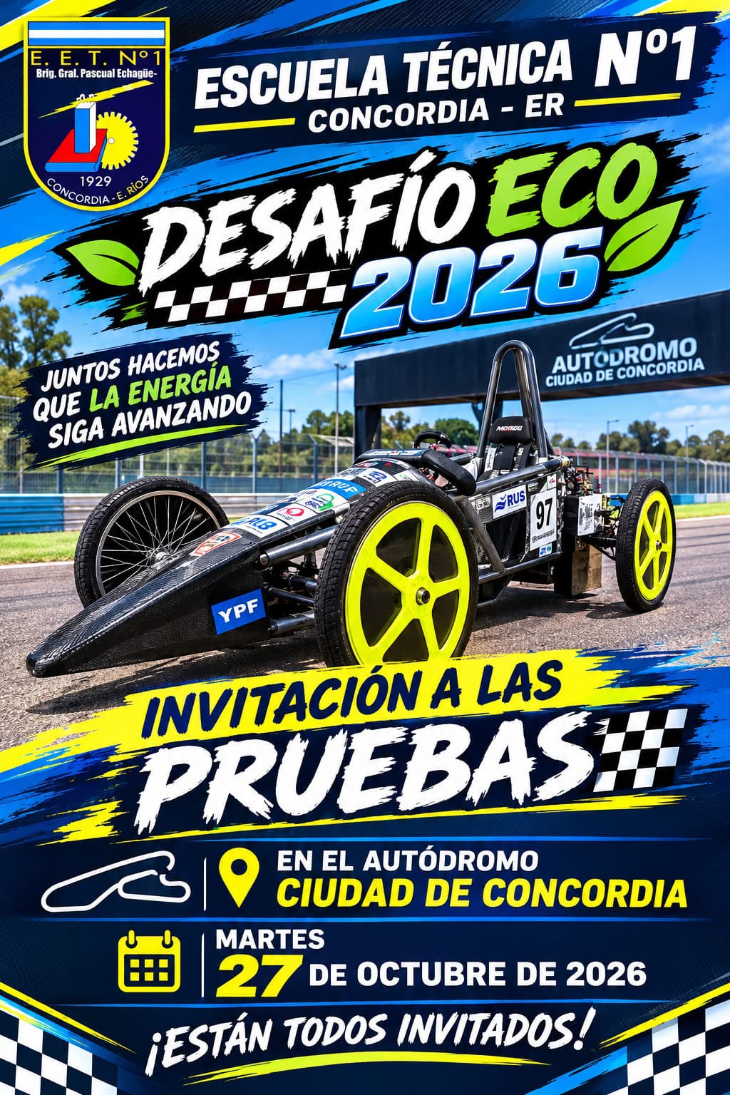 La Escuela Técnica N.º 1 invita a acompañarla en el Desafío Eco 2026